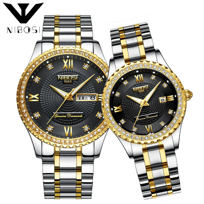 Couple Watches Lover Quartz Waterproof Luxury 2357