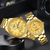 Couple Watches Lover Quartz Waterproof Luxury 2357 Nibosi